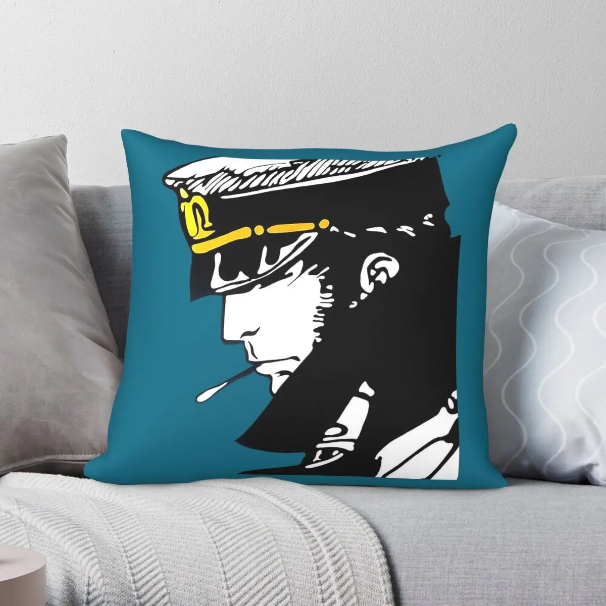 Corto Maltese Hugo Pratt Square Pillowcase Polyester Linen Velvet Printed Zip Decor Pillow Case Room Cushion Cover 45x45