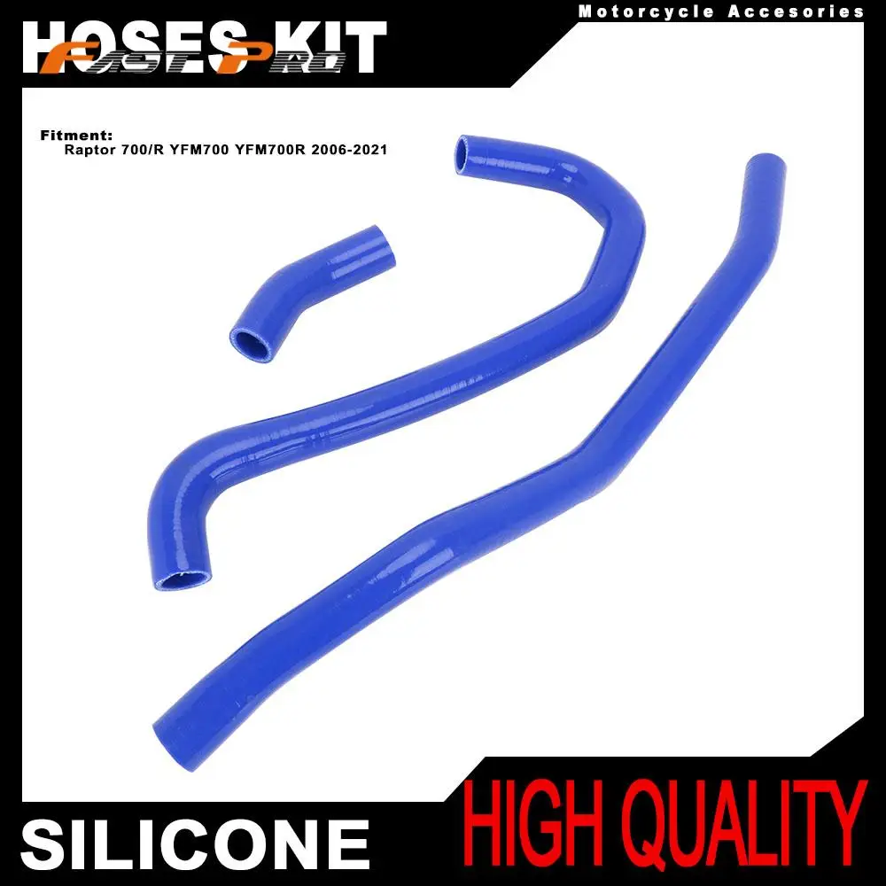 Motorcycle Parts Engine Silicone Radiator Coolant Hose For YAMAHA Raptor 700 Raptor 700R YFM700 YFM700R 2006-2021 Dirt Pit Bike