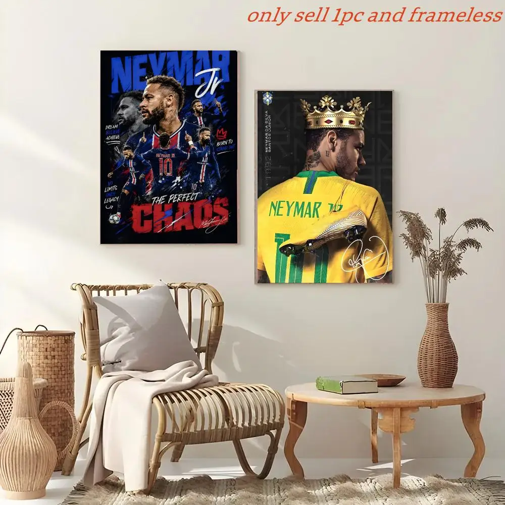 N-Neymar Jr Football Star Poster Poster Painting And Print Wall Art Picture For Home Room Decor Gifts
