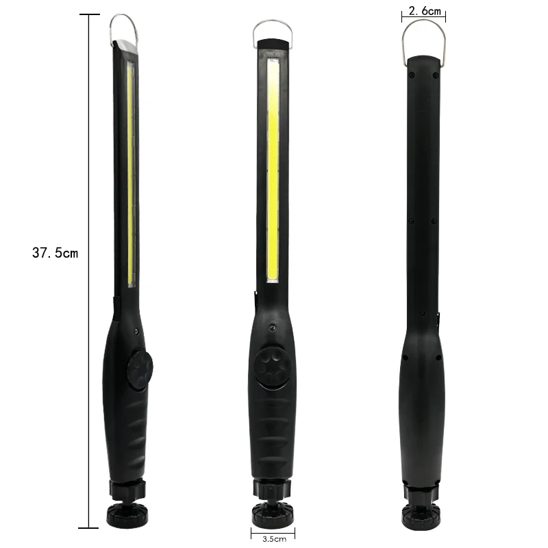 Multifunction USB Rechargeable COB LED Work Light with Hook Portable Lantern Inspection Light Camping Car Repair Lamp