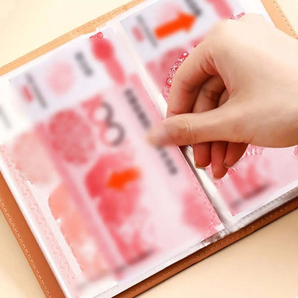 Soft Large Capacity Saving Money Binder Portable Refillable Cash Savings Handbook Waterproof Budget Storage Book New Year's Gift