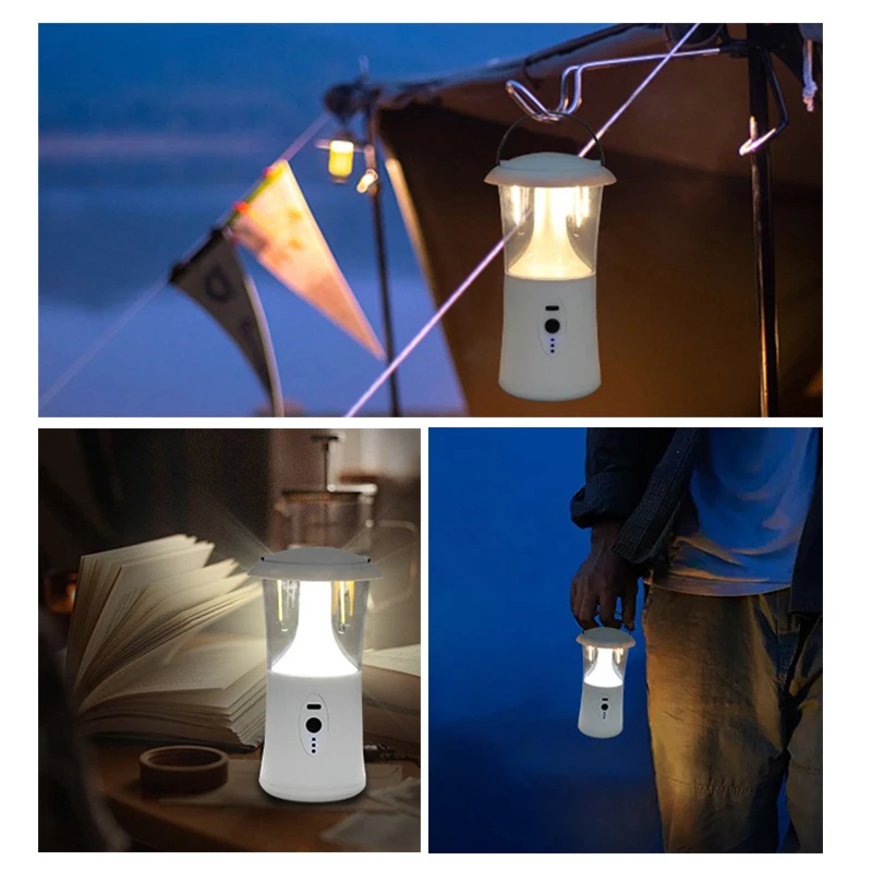 1 pz lanterna da campeggio ricaricabile luce notturna esterna illuminazione portatile lampada impermeabile per illuminazione tenda o palmare