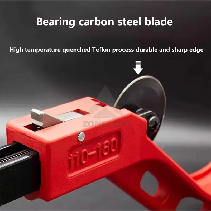 Plastic Pipe Cutter/Tube Cutting Machine With Replaceable Blade for 110-200mm PE/PPR/PVC Pipe