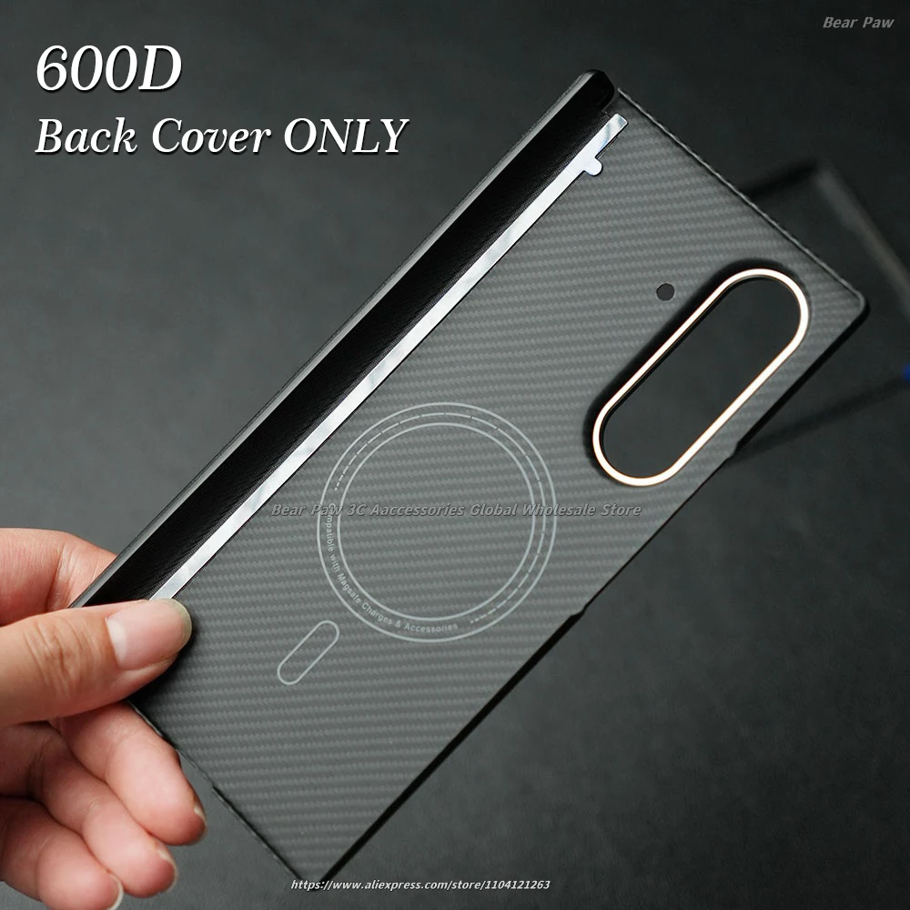 Voor Samsung Galaxy Z Fold 7 Real Aramide Koolstofvezel Cover Ultradunne MagSafe Koolstofvezel Case voor Galaxy ZFold 7 Magnetische Case