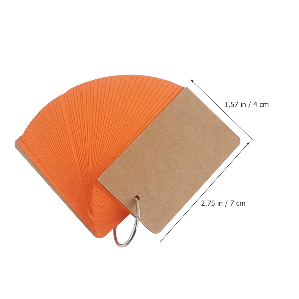 5 Pcs Card Loose-leaf Book Learning Memory Cards Punch Hole Blank Index Note Flash Metal Office Flashcards