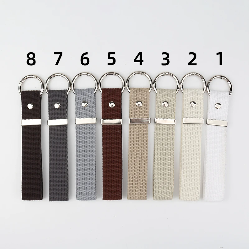 

3X17CM Fashion Keychain Lanyard Wrist Strap Keyring Korea High Quality Webbing Fabric Key Chain Backpack Baggage Tag Pendants