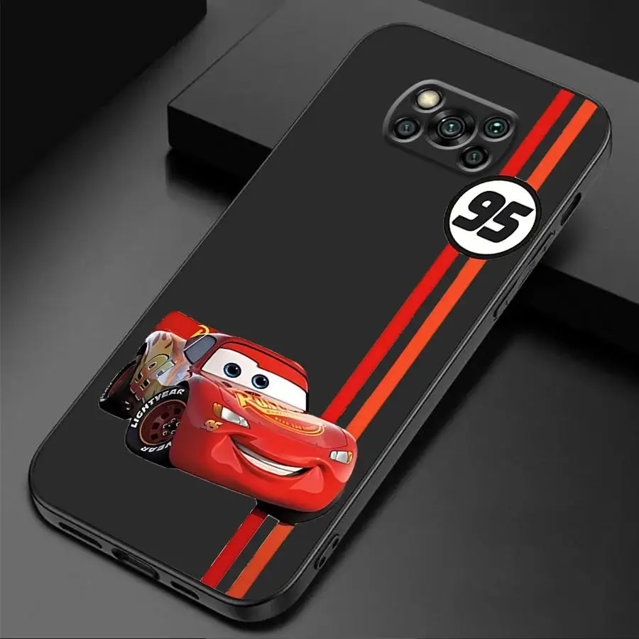 Cool Lightning McQueen Disney Phone Case for Poco C40 M3 X4 GT X3 NFC M5 M4 Pro 5G F5 F1 C50 C51 X4 Pro TPU Back Cover