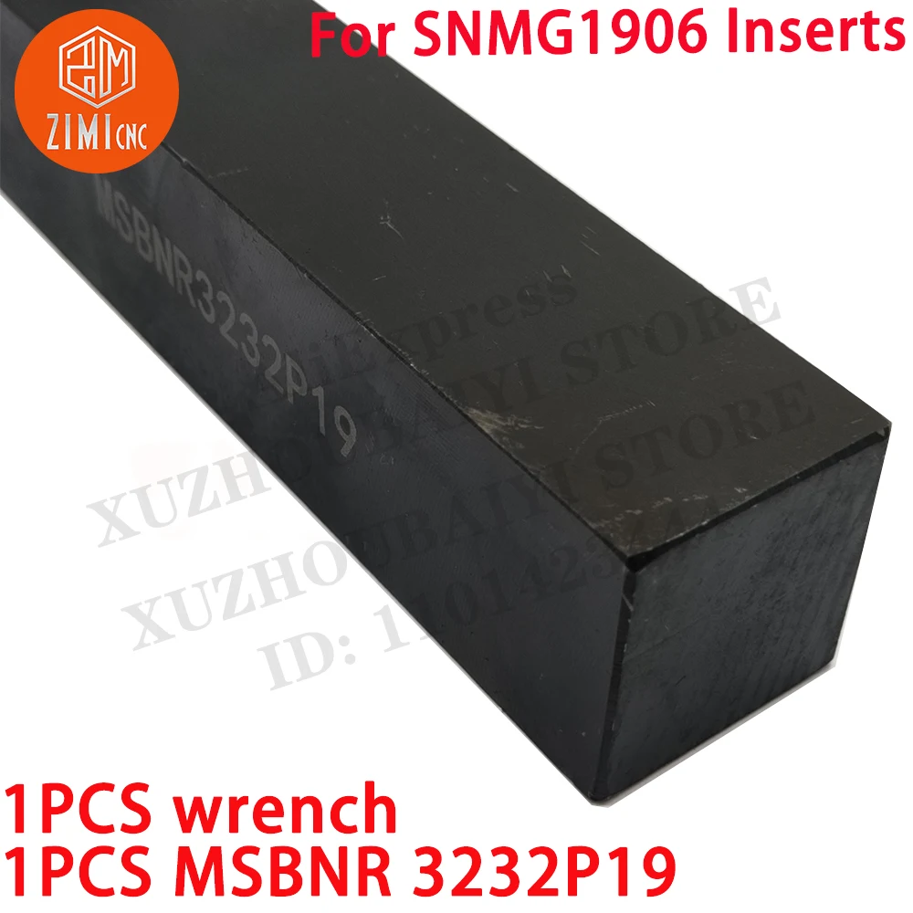MSBNR 3232P19 pemegang pisau Braket Bubut CNC Pemegang Alat Eksternal Untuk sisipan SNMG1906 alat pemotong mesin bubut logam Sisipan Karbida