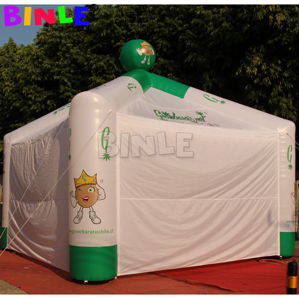 Carpa inflable azul personalizada, carpa gazebo, cabina de exposición, marquesina de cubo para Feria Comercial