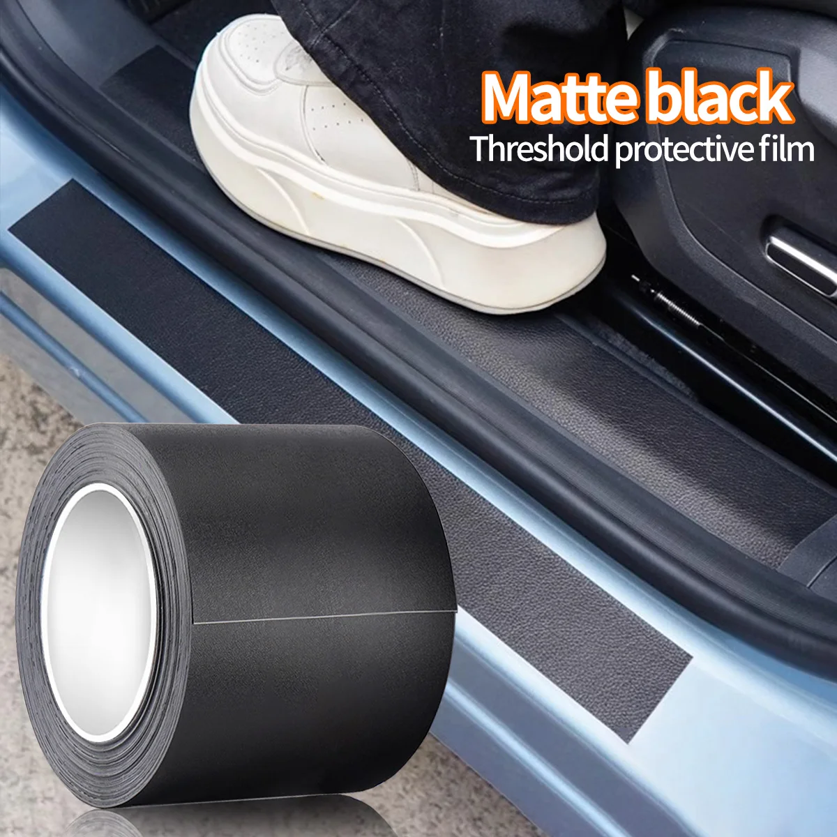 ROYAL RHINO Car Protective Film Matte Black Anti-scratch Waterproof Car Protector Rhino Skin Sticker for Car threshold strip - Image 2