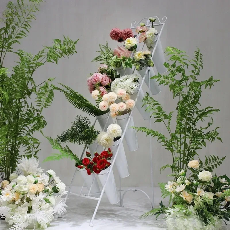 

Flower stand wedding props outdoor staircase multi-layer stand high-end shelf flower shop bucket