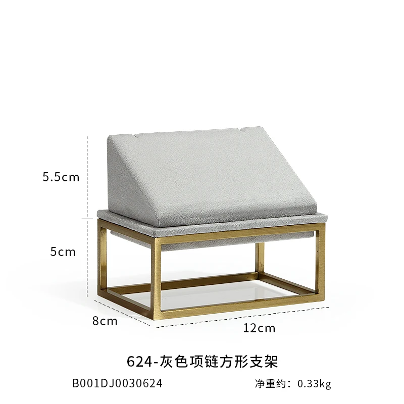 رمادي اللون عرض المجوهرات حامل مجموعة متجر المجوهرات قلادة حلقة حامل القرط قلادة رف شاشة نافذة عرض صور الدعائم مجموعة