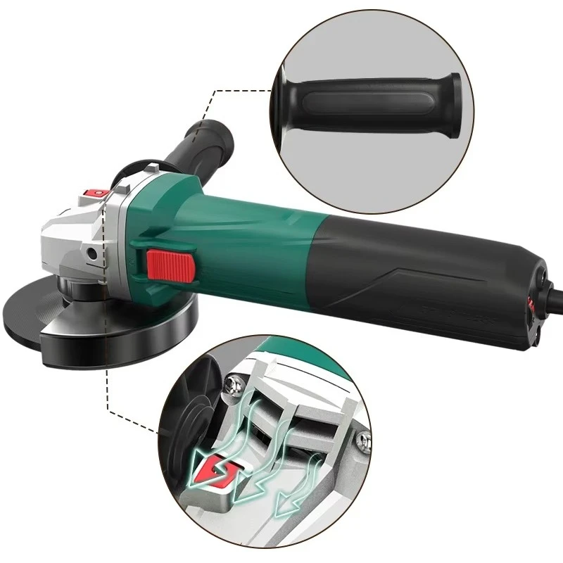 5 Inch 125mm Brushless Angle Grinder Variable Speed Heavy D/uty Power Tool for Cutting Grinding