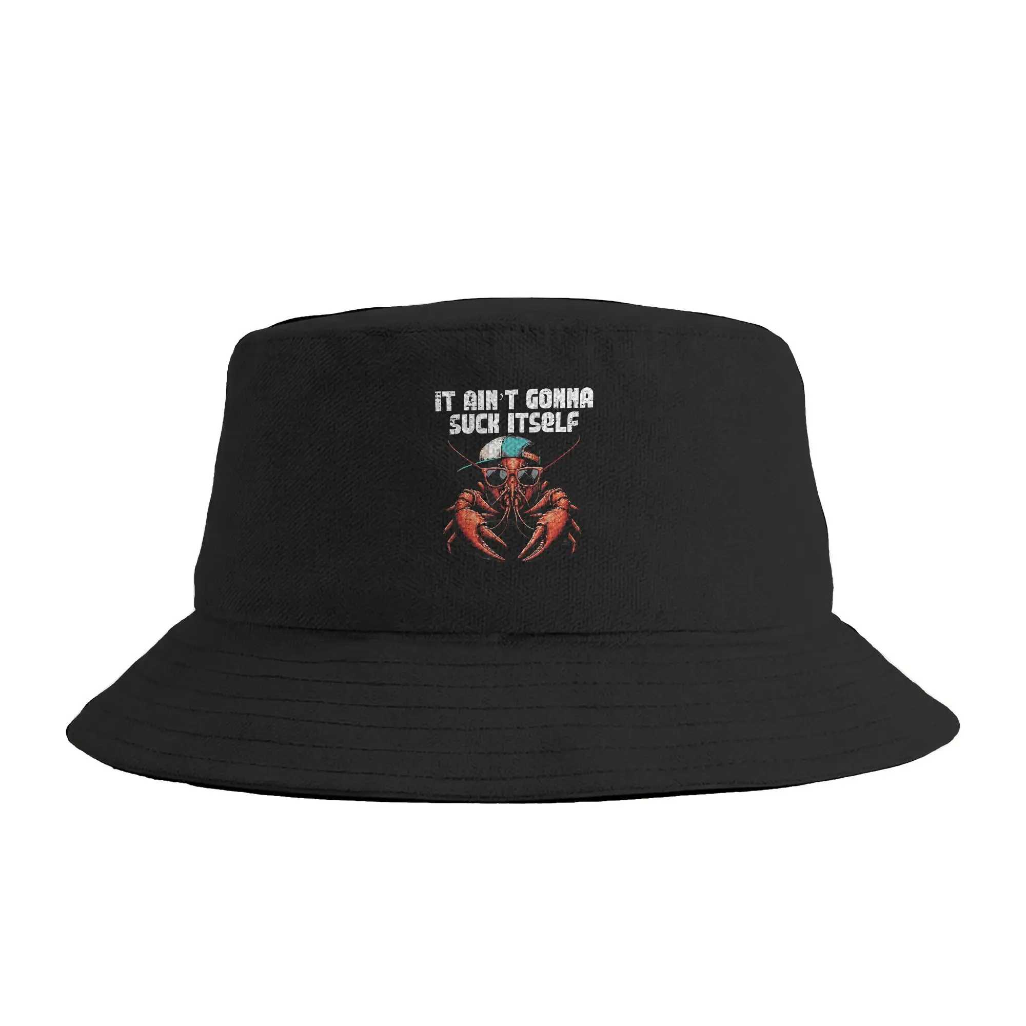 Unisex It Aint Gonna Suck Itself Crayfish Cap Lobster Bucket Hat  Breathable Fisherman Hats Summer Funny Fishing Caps