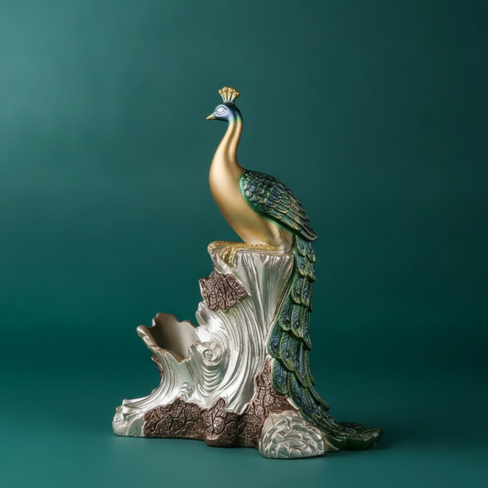 Peacock Wine Rack Artistic Peacock Wine Holder Creative Eye-Catching for Collectors, Home Bar, Dining Room