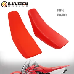 LESQUE CRF50 Comfortable Red Seat Cushion Leather Saddle For CRF 50 2008 50cc 70cc 110cc 125cc Trail Dirt Bike Parts