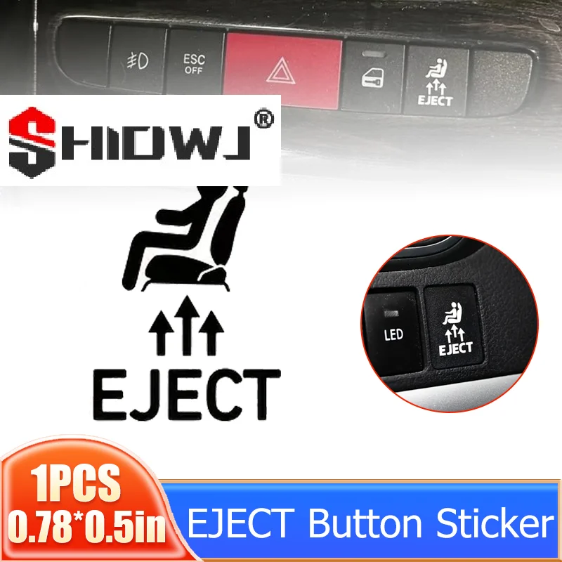1Pcs Men's Humorous EJECT Button Stickers Car Buttons Bumper Window Decal Joke Automotive Interior Accessories Gift