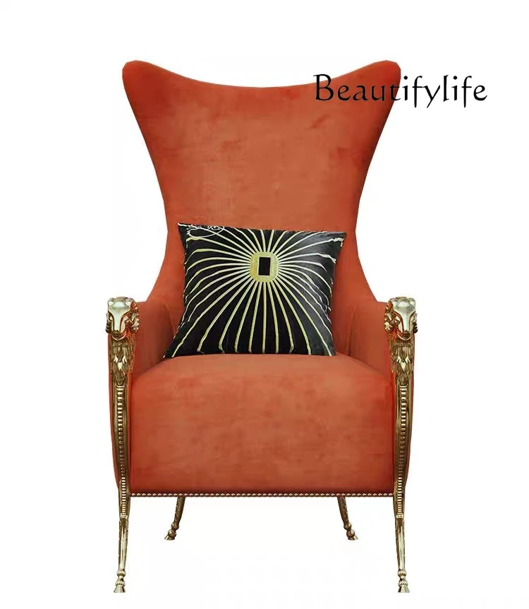 

Light Luxury Single-Seat Sofa Chair Living Room Designer Leisure Chair Club House Clothing Hotel Sofa