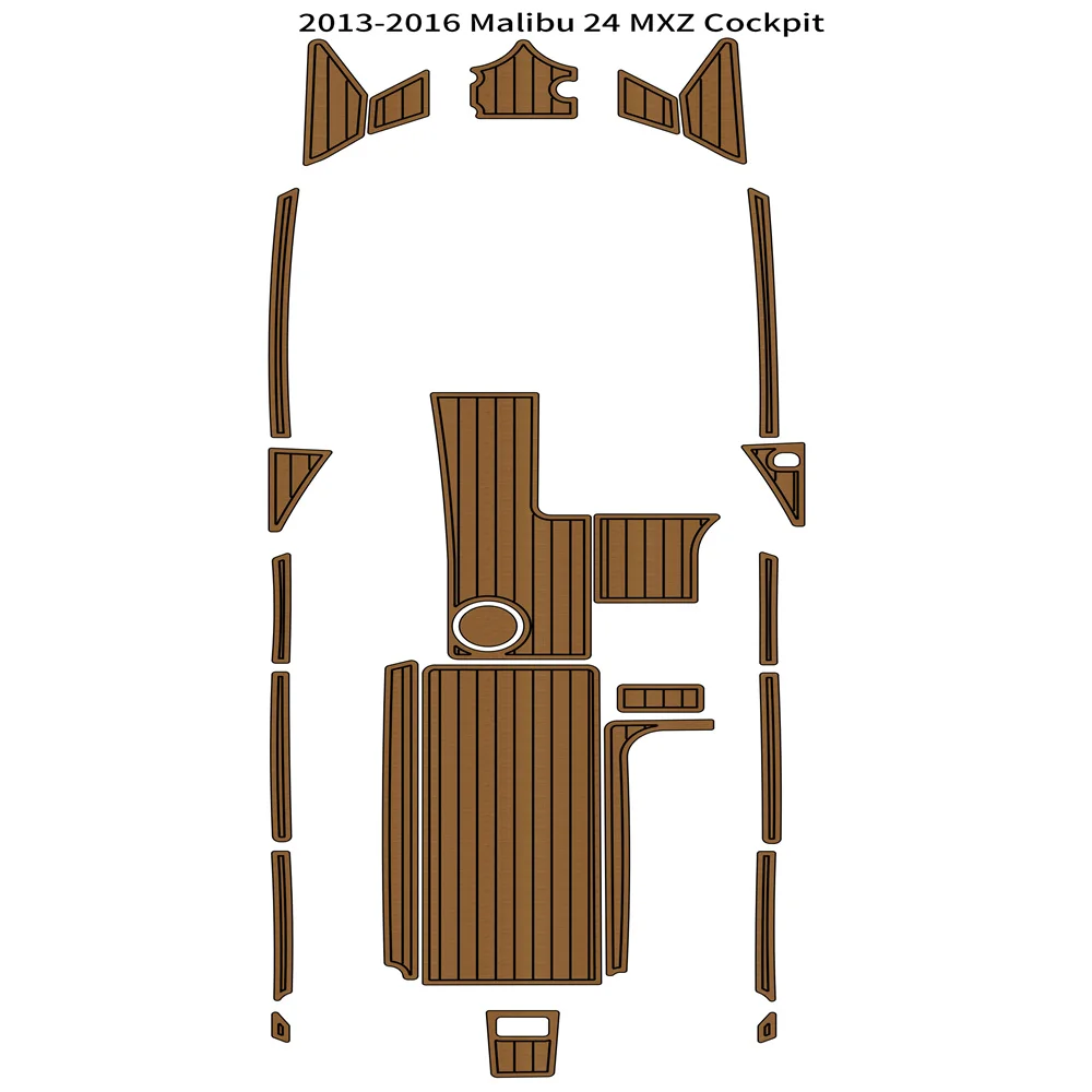 2013-2016 Malibu 24 MXZ Cockpit Pad Boat EVA Foam Teak Deck Floor Mat Flooring