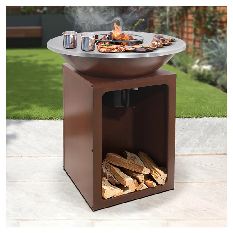 Стальные Грили для барбекю Corten, уличные кортены для барбекю, гриль для барбекю