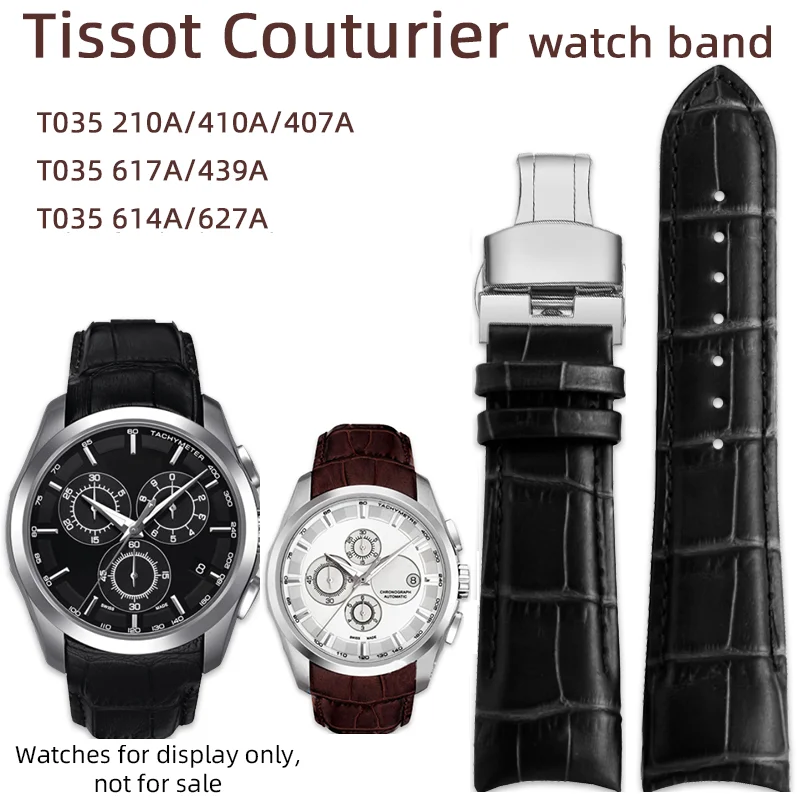 

For Tissot 1853 Couturier series leather strap 22mm 23mm 24mm T035 210A/410A/407A T035 617A/439A T035 614A/627A men watch strap