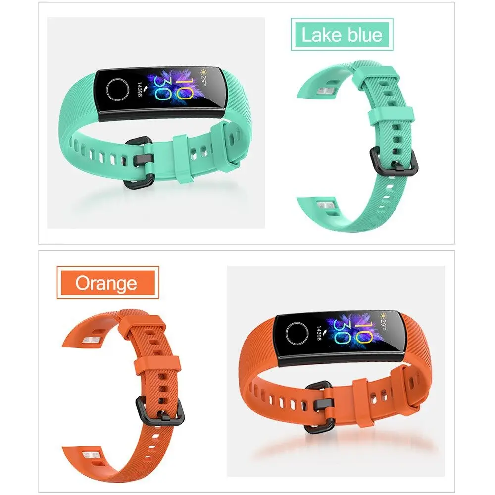 Bracelet de rechange en silicone pour Honor Band 5 4, bracelets de sport, bande colorée, accessoires intelligents