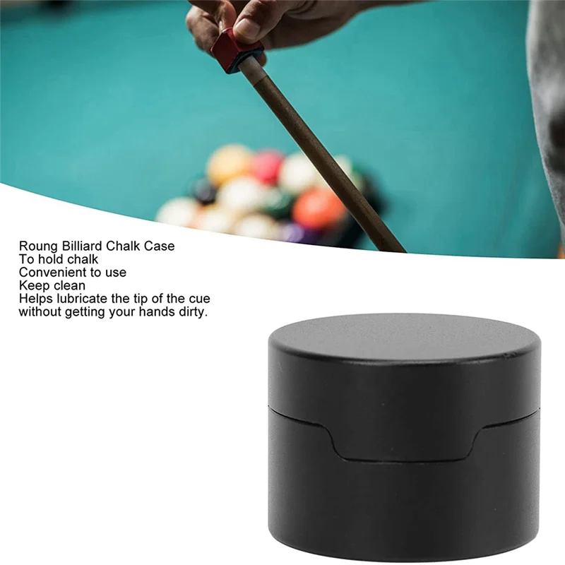 

Premium Pool Cues Chalk Box Round Aluminum Alloy Cues Chalk Box Holder For Pool Cues Chalk Box Billiard Accessories