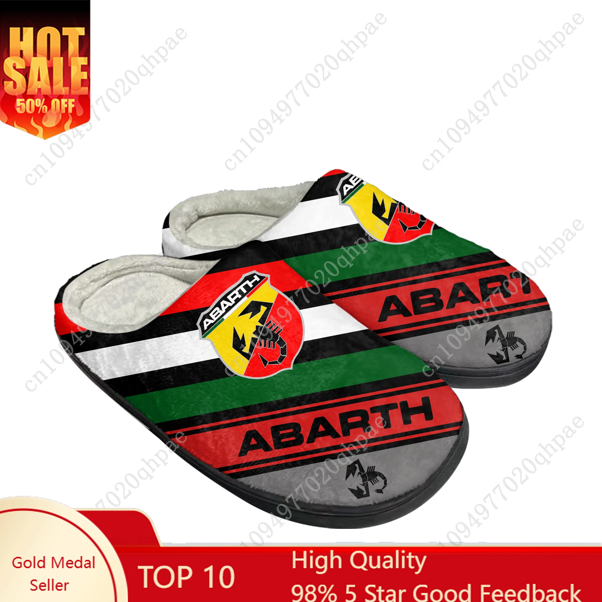 

A-Abarths Cotton Slippers High Quality Mens Womens Youth Boy Girl Plush Bedroom Keep Warm Shoes Customized Thermal Slipper