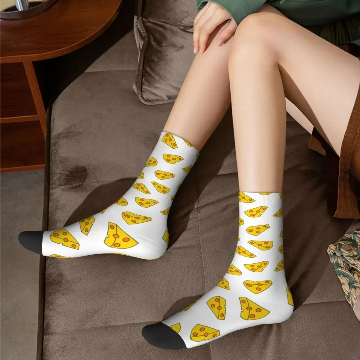 Chaussettes mi-mollet respirantes pour hommes et femmes, chaussettes décontractées Harajuku, printemps, été, automne, hiver, cadeaux mignons