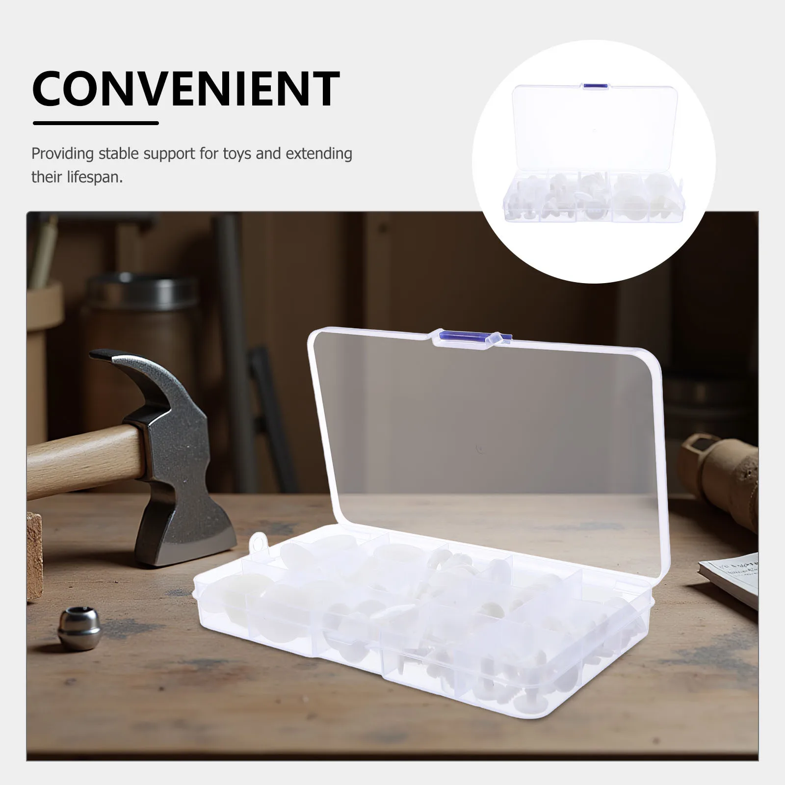 45Pcs Bear Joint Parts Flexible Plastic Safety Joints Sets for DIY Bear Making Stuffed Animals Accessories Movable Plastic