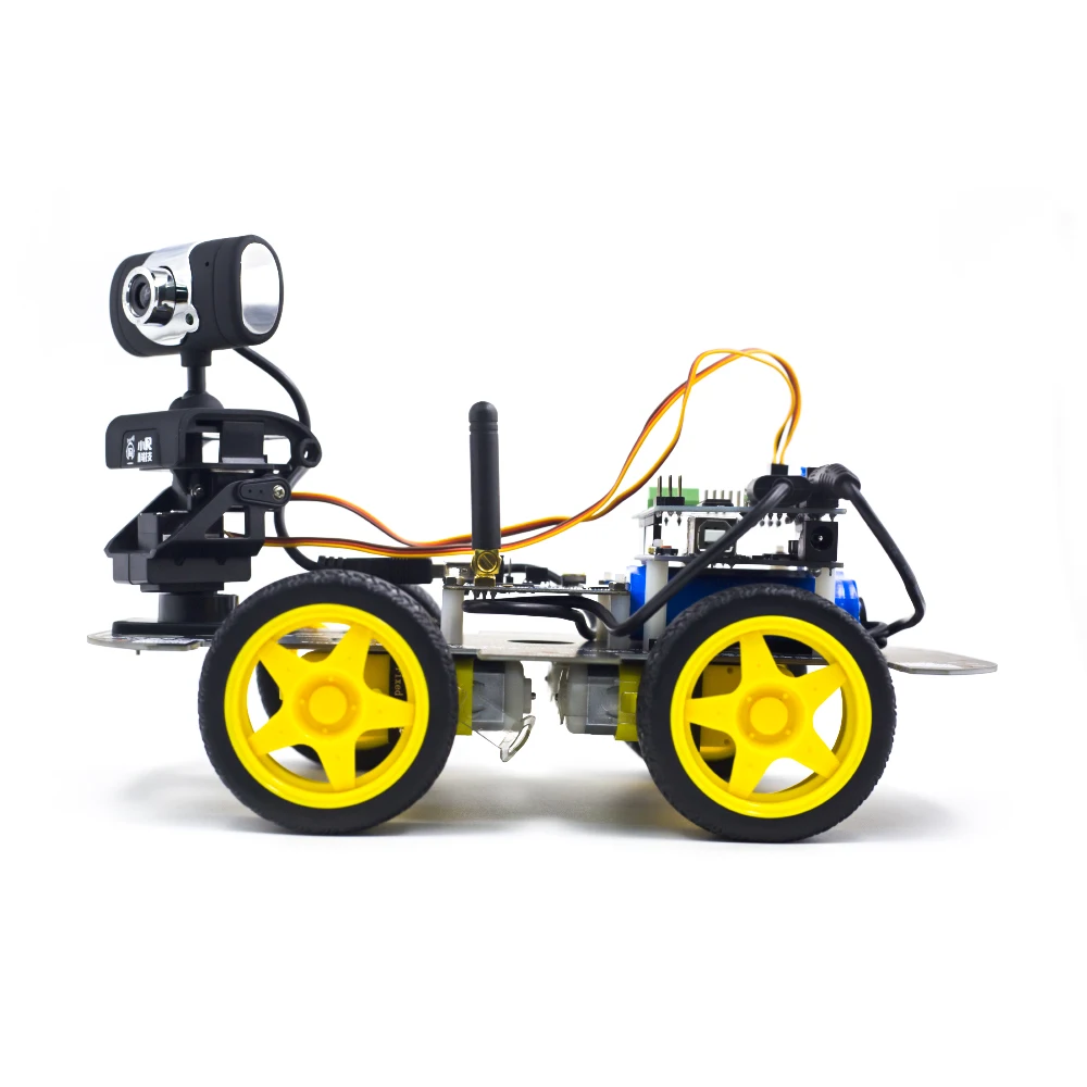 Kit Robot Mobil Pintar Edukasi STEM untuk Anak dan Dewasa, Kontrol Jarak Jauh Nirkabel WIFI 4WD, Pemrograman DIY, Coding, untuk Arduino