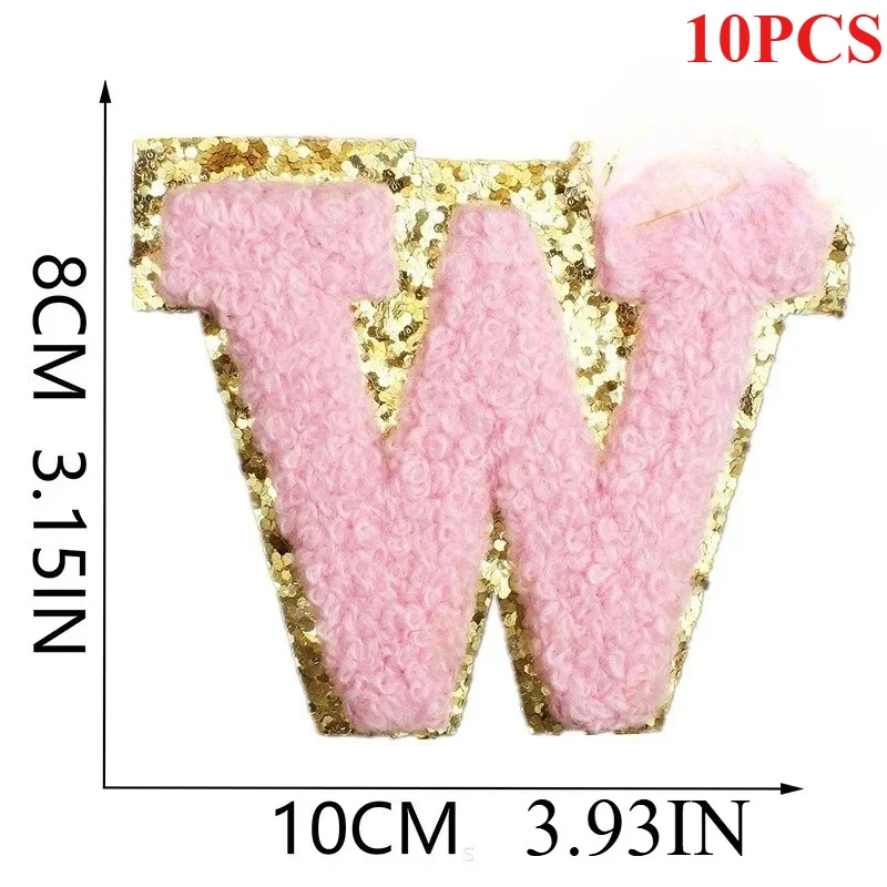 

10PCS Wholesale 8cm English Letter Patch Stickers Pink Embroidered Cloth Sticker Clothes Chapter Boy Patches for Clothing