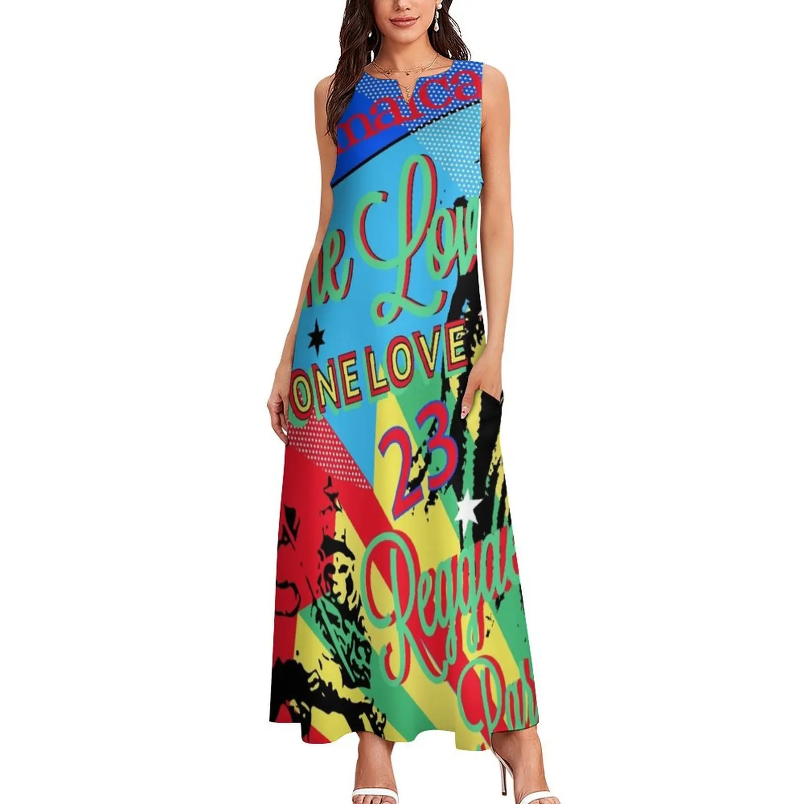 Reggae One Love Party Long Dress summer outfits for women 2024 Women