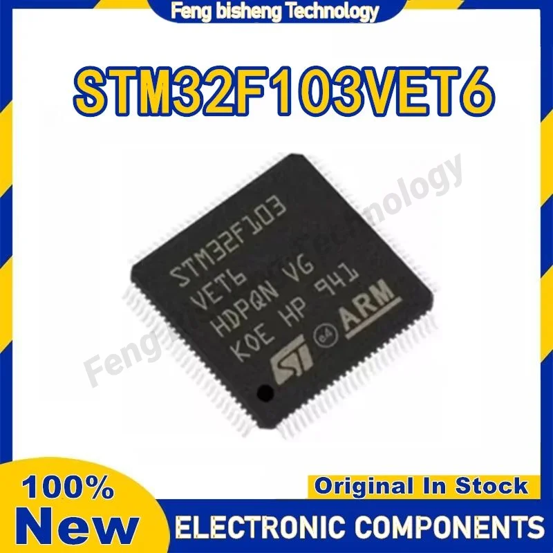 STM32F103VET6 STM32F103VE STM32F103 STM32F STM32 STM LQFP100 IC MCU Chip 100% Novo Original em estoque