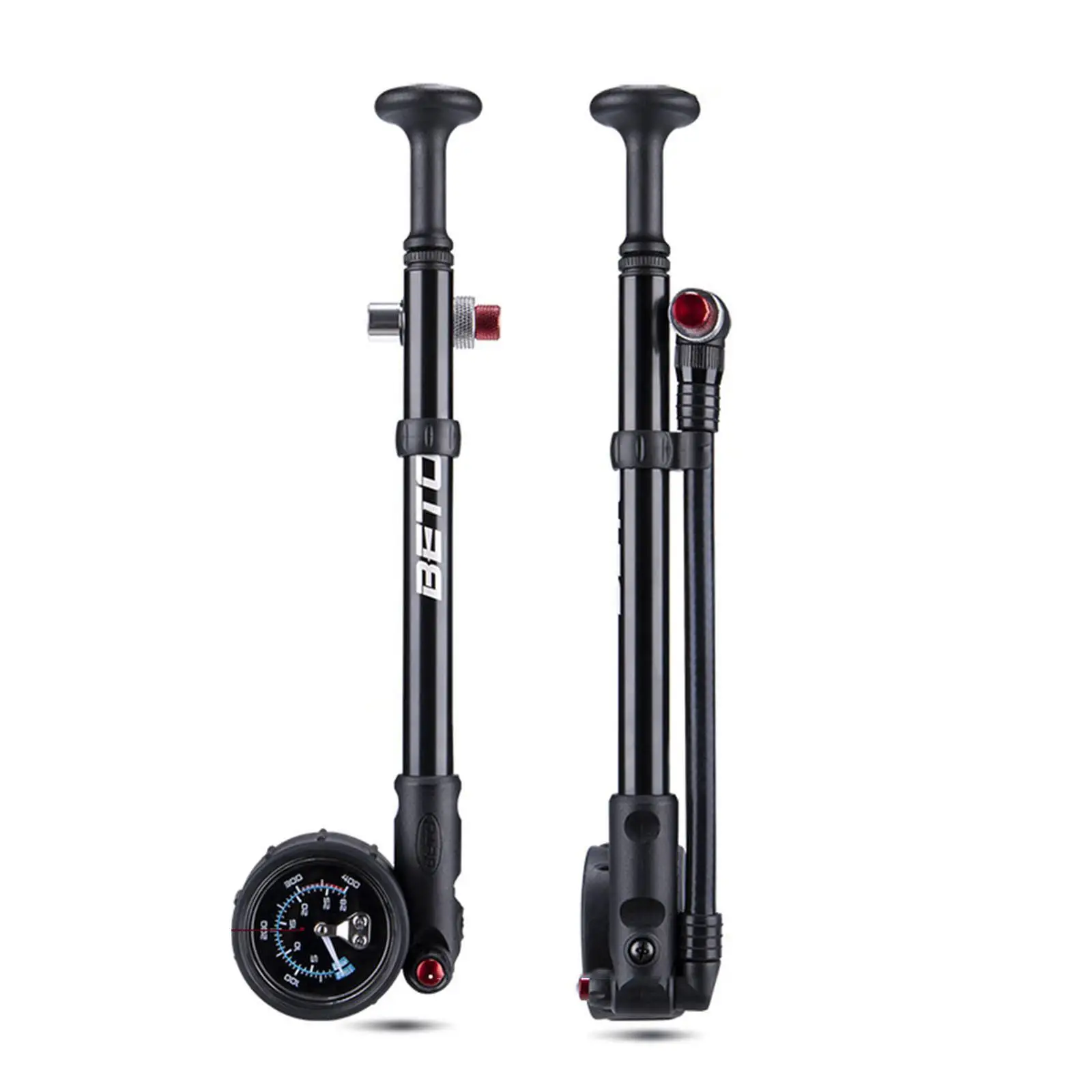 High Pressure 400psi MTB Bike Compact Fork   Rear Shock Pump