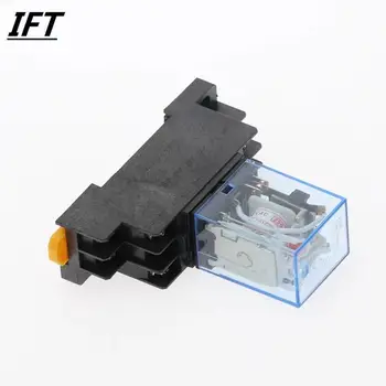 10 ks mikro mini elektromagnetický spínač AC 220V DC 24V HH52P HH62P 63P 64PCoil DPDT mezilehlé relé miniaturní řídicí relé 10 nejlepší prodej Reléový spínač 220V - №7