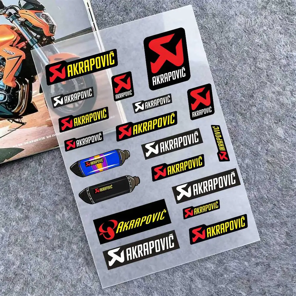 

Fashion For AKRAPOVIC Reflective Motorcycle Stickers Waterproof Vinyl Decals For Motorbike Helmet Fuel Tank Bike