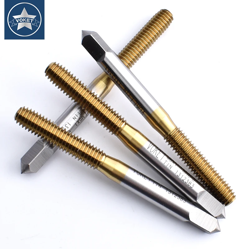 10PCS HSSE With Tin Forming Tap M1 M1.1 M1.2 M1.4 M1.5 M1.6 M1.7 M1.8 M2 M2.2 M2.3 M3 M4 M5 M6 M8 M10 Machine Screw Thread Taps