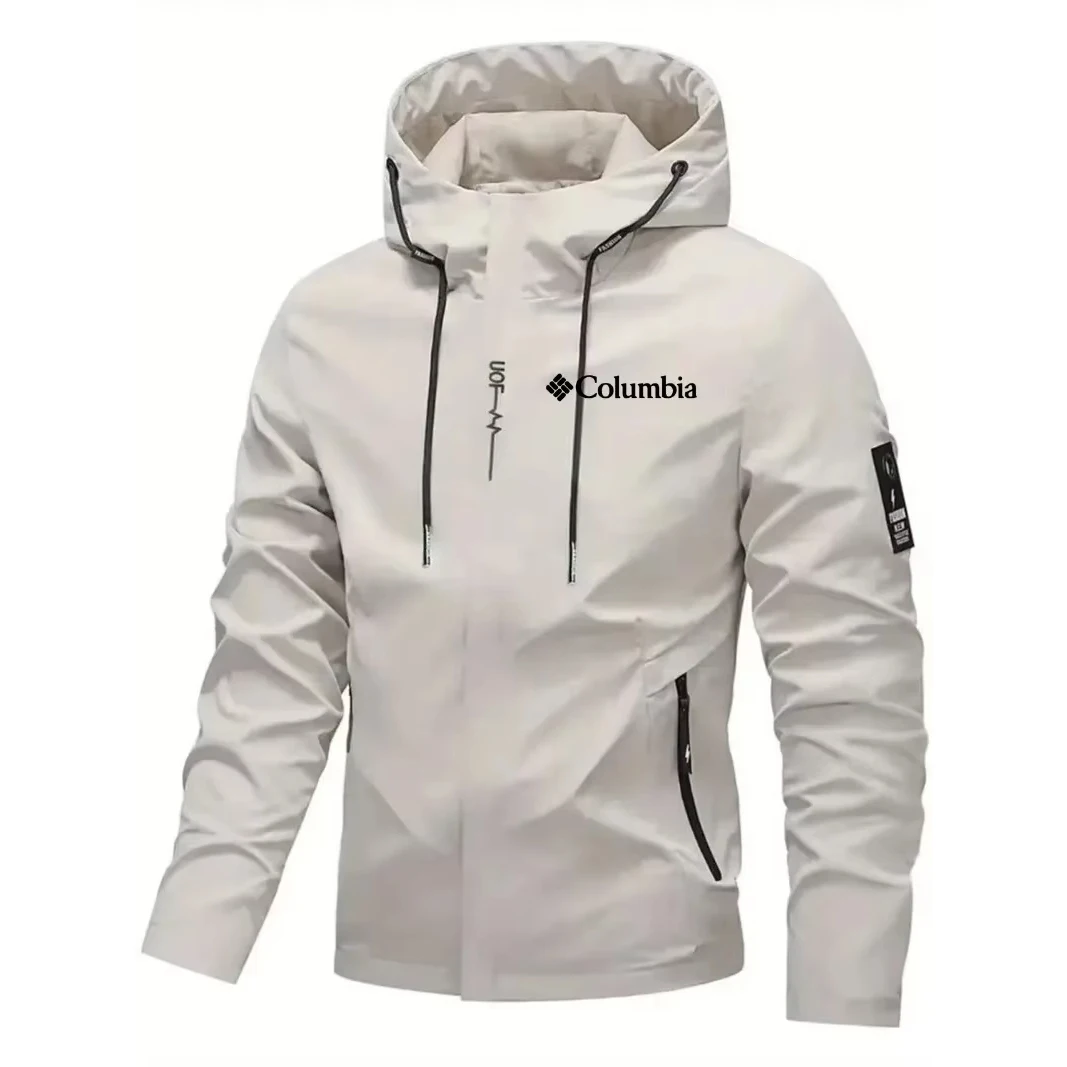 Chaqueta de ciclismo con capucha, ligera e impermeable, de la marca Columbia, para hombre: cortavientos de estilo urbano, ideal para senderismo y actividades de ocio al aire libre.