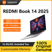 2025 Xiaomi REDMI Book 14 Laptop 14 Inch FHD 60Hz Screen Netbook AMD Ryzen R5-7535H 16GB 512GB Notebook With AMD Radeon Graphics