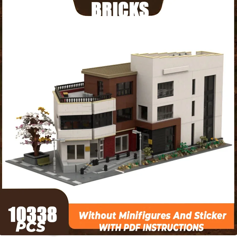 Moc Building Bricks Street View Model Ulsan Cultural Center Technology Modular Blocks Gifts Toys For Children DIY Sets Assembly