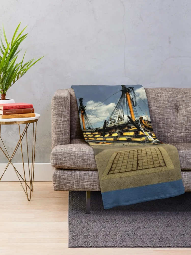 HMS Victory Throw Blanket Retros Polar Bed Fashionable sofa bed Blankets