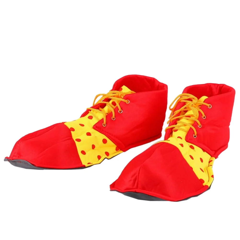 

A Pair of Clown Shoes Red Oversized Fun Circus Costume Props for Adult Men Women Masquerade Carnival Party Halloween Easter