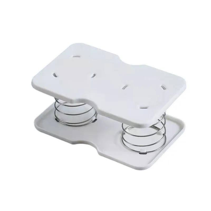 Automatic Tissue Box Base with Double Spring Support - Household Bathroom Tissue Dispenser Organizer - Plastic Material