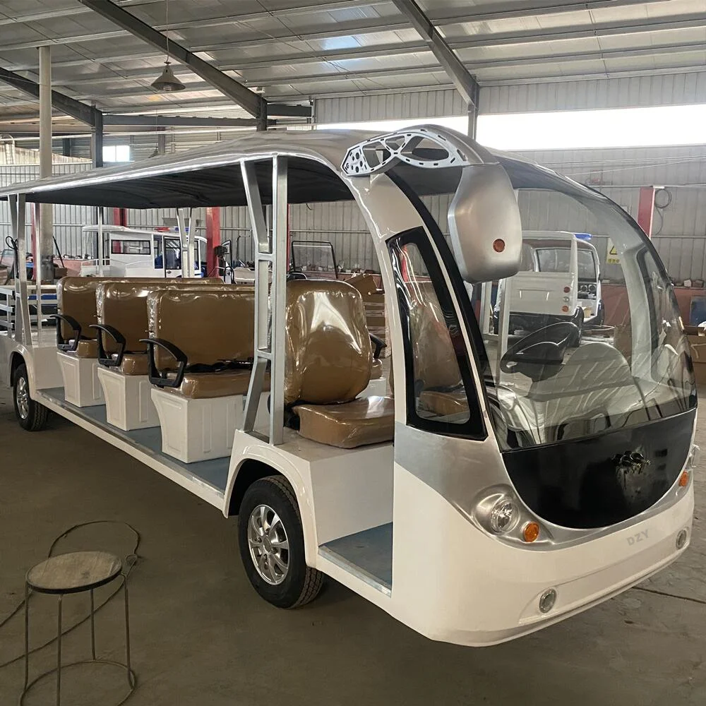 New energy 11 person electric sightseeing bus, tourist attraction electric sightseeing shuttle bus, electric golf cart CE certif