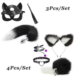 Fox Tail Anal Butt Plug Sex Toys for Women SM Cospaly Anal Stimulator Erotic Buttplug Adults Plush Tail Toys for Couples