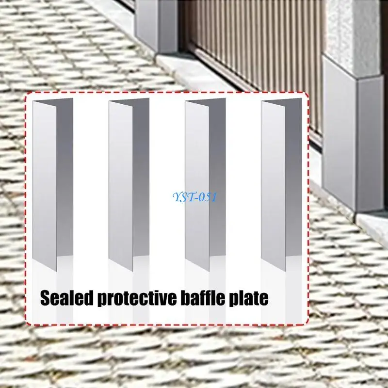 

E15A Pack of 4 Sturdy Metal Garage Door Sweeps Barrier Weatherproof Seal Strips with Easy Installation Designs Daily Use
