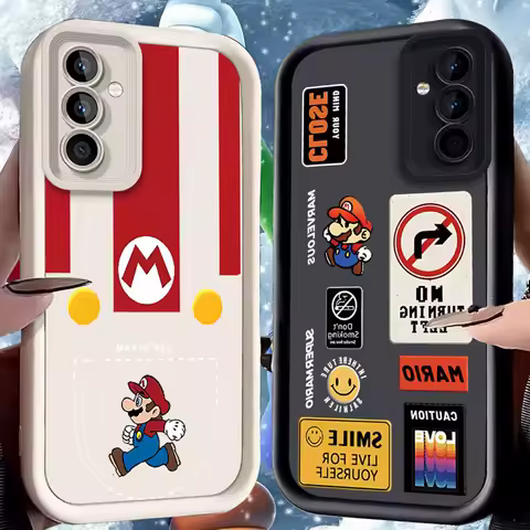 Super M-Marios Bros Case for Samsung Galaxy S25 Ultra Plus S24 S23 S22 S21 S20 FE A73 A72 A71 A56 A55 5G A52 A52S A51 4G Cover