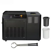 2KG Mini Furnace 220V Cooper Furnace Induction 1600 Degrees Gold Melting Furnace for Sale With Water Chiller Inside