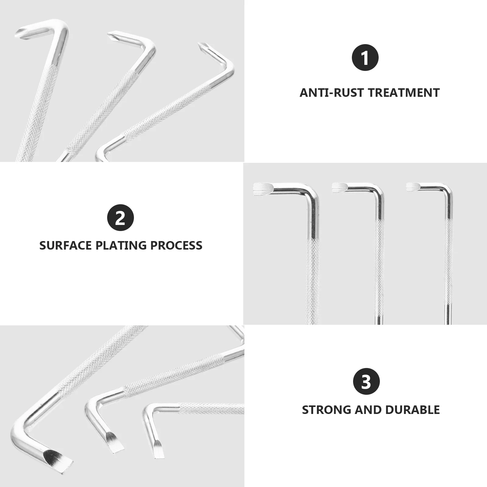 

3 pcs Offset Screwdriver Set 90 Degree Micro Screwdriver Double Head Z-Type Angled Tool For Tight Spaces Slotted Dual